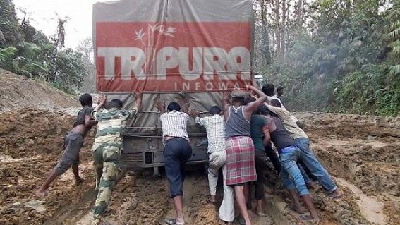 Struggle continues on Tripura’s Life-line NH-44 Struggle continues on Tripura’s Life-line NH-44